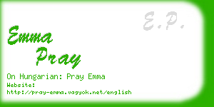 emma pray business card